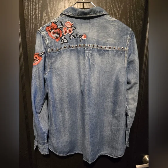 Embroidered Denim Shirt - Picture 3 of 4